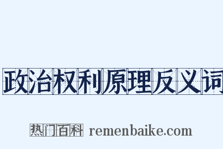政治权利原理反义词是什么意思的图片